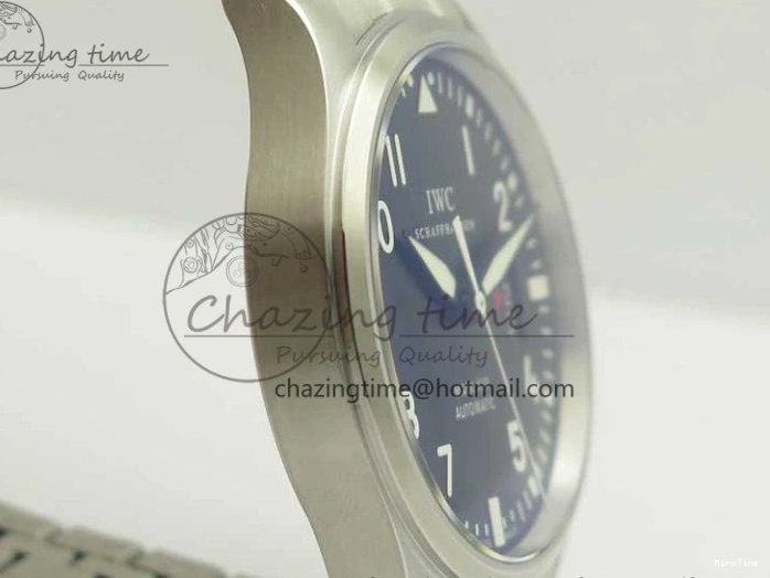 MIROTIME 0326 Mark XVII IW326504 MKS 1:1 Best Edition Black Dial On SS Bracelet MIYOTA 9015 V Durable 7210